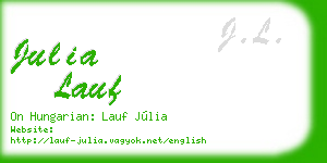 julia lauf business card