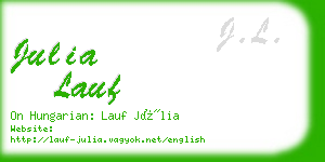 julia lauf business card